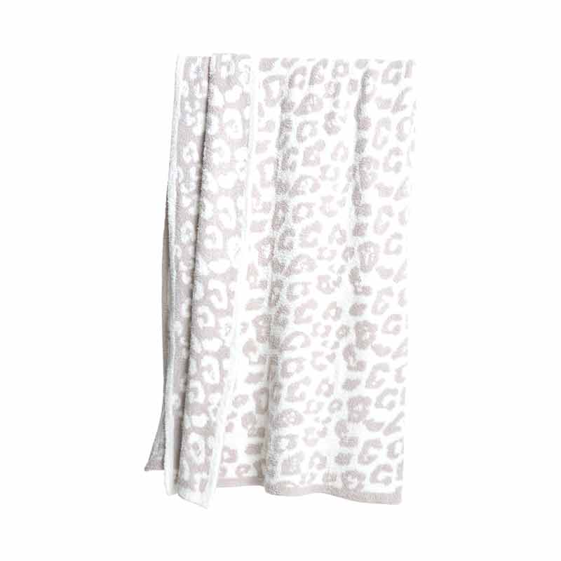 Barefoot Dreams CozyChic Barefoot in the Wild Throw, Cream and Stone