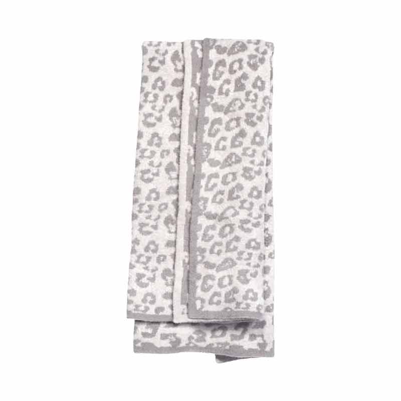 Barefoot Dreams CozyChic Barefoot in the Wild Throw, Linen and Warm Grey
