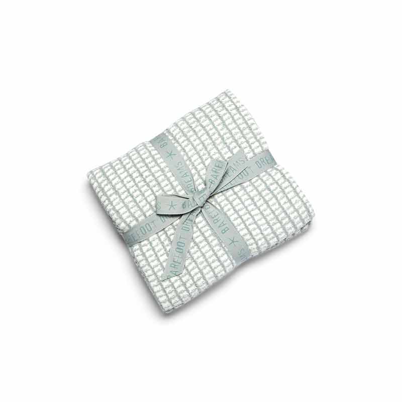 Barefoot Dreams CozyChic Beach House Blanket, Sage Green and Cream