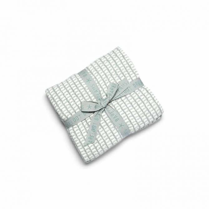 Barefoot Dreams CozyChic Beach House Blanket, Sage Green and Cream