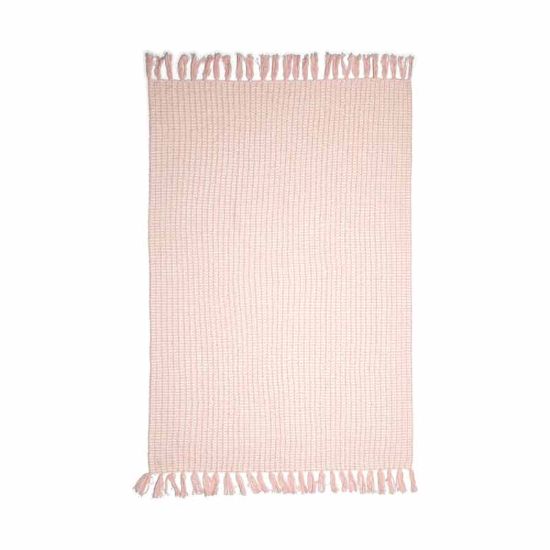 Barefoot Dreams CozyChic Beach House Blanket, Pink Sand and Cream