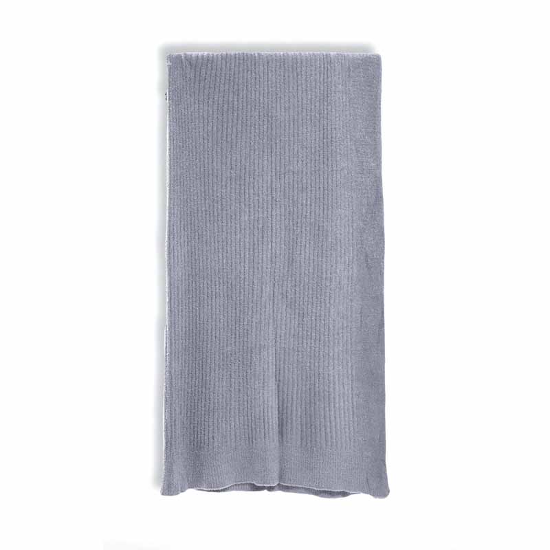 Barefoot Dreams CozyChic Lite Ribbed Throw, Pewter