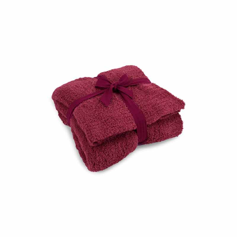 Barefoot Dreams CozyChic Throw, Cranberry