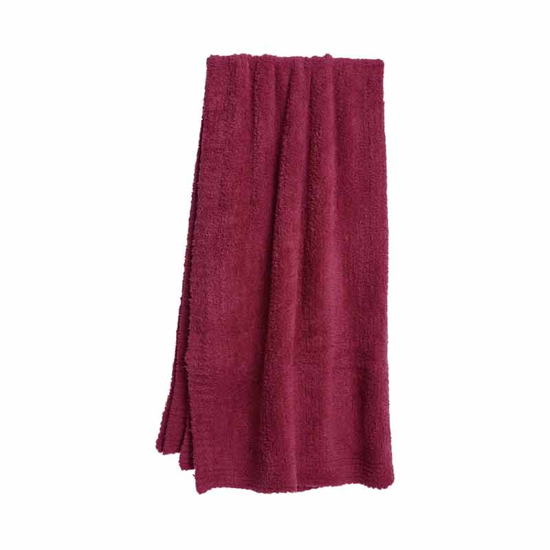 Barefoot Dreams CozyChic Throw, Cranberry