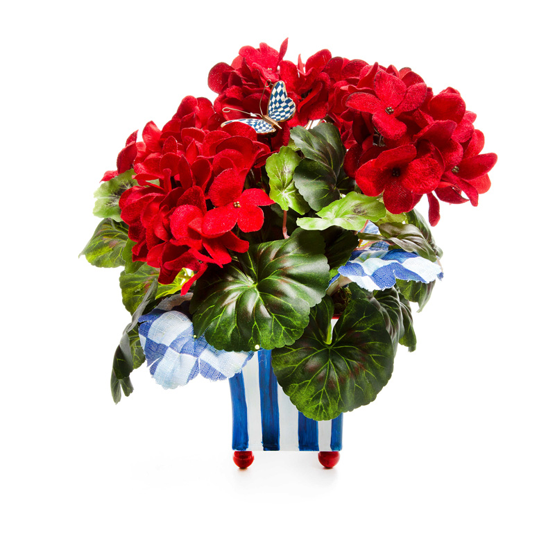 MacKenzie-Childs Potted Geranium, Red