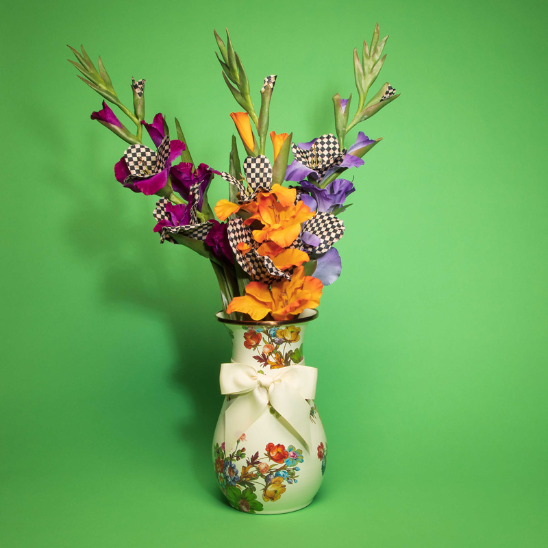 MacKenzie-Childs Courtly Check Gladiolus, Orange