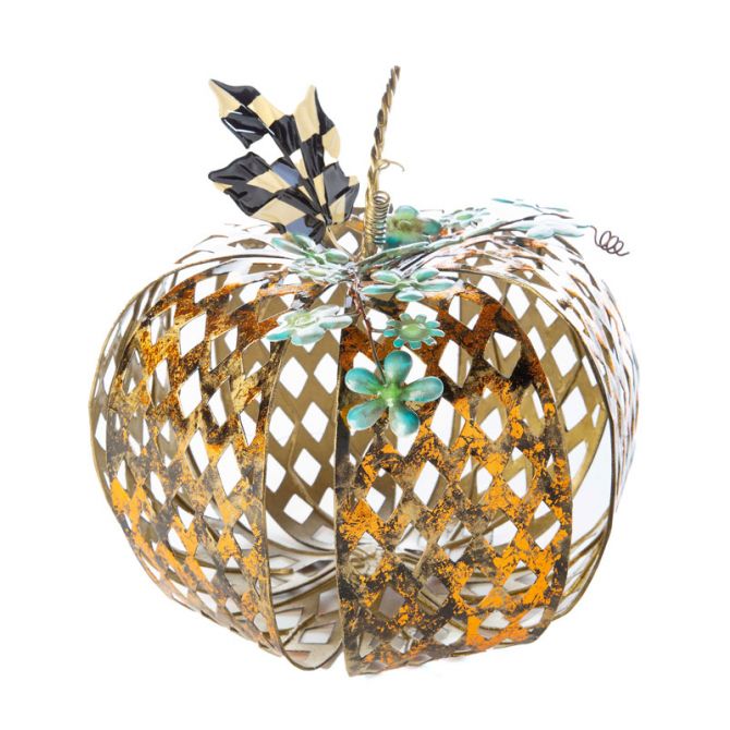 MacKenzie-Childs Harlequin Filigree Pumpkin, Large