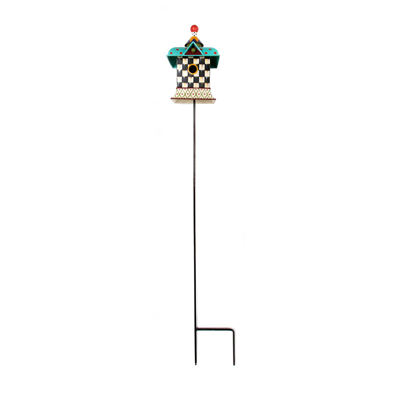 MacKenzie-Childs Courtly Check Birdhouse Stake | 280-0904 | Borsheims