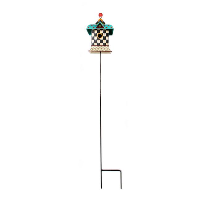 MacKenzie-Childs Courtly Check Birdhouse Stake