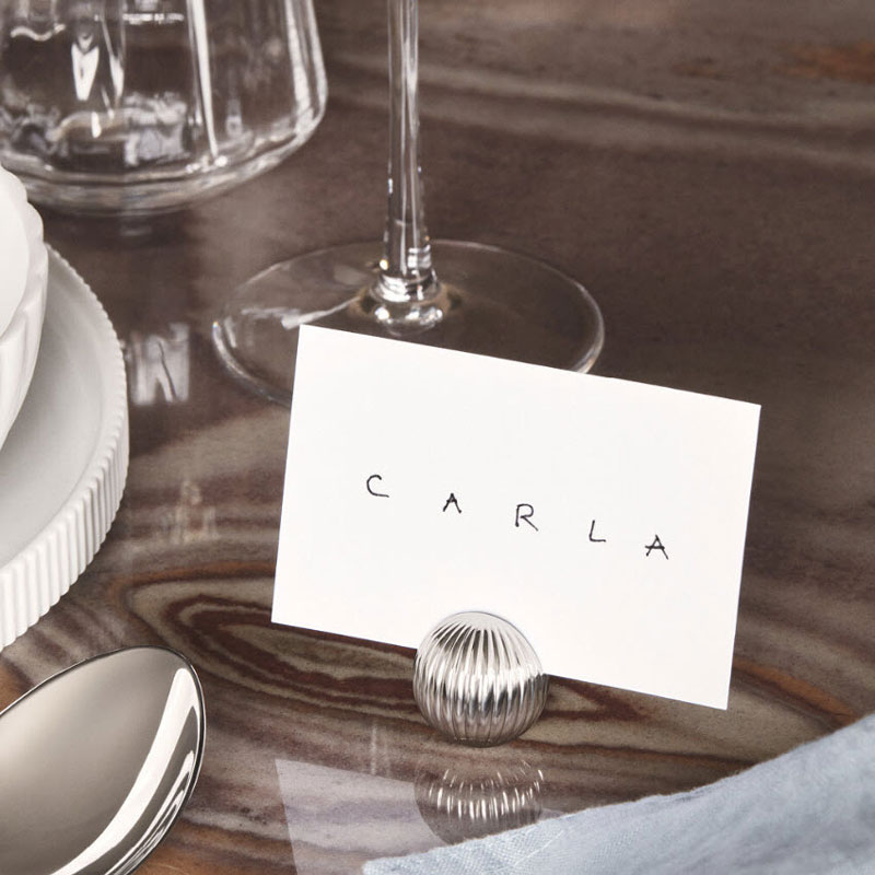 Georg Jensen Bernadotte Table Card Holders, Set of 4