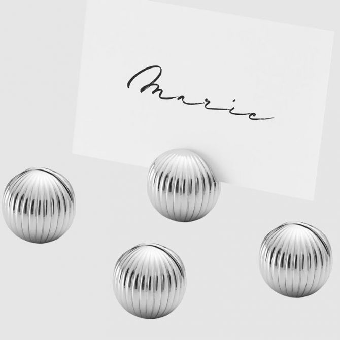 Georg Jensen Bernadotte Table Card Holders, Set of 4 | 10019521