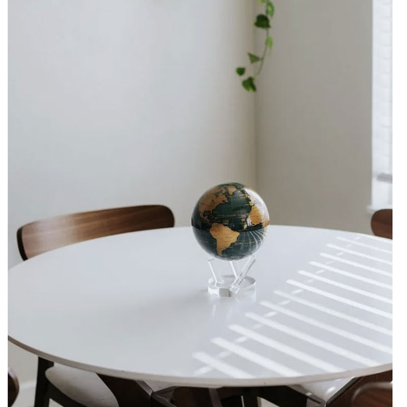 Mova Gold Terrestrial and Dark Green Ocean Globe, 6