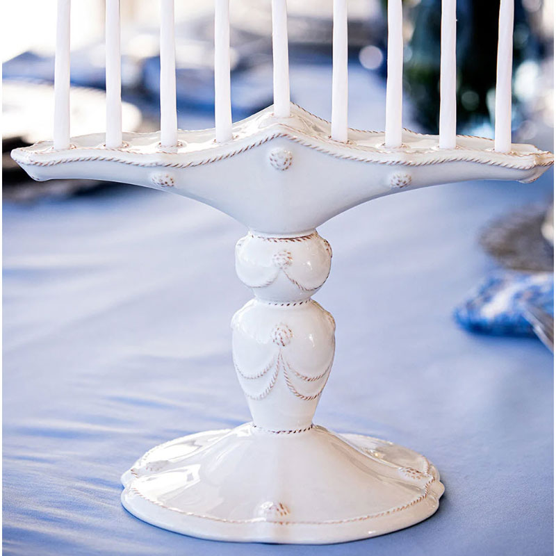 Juliska Berry and Thread Menorah, Whitewash