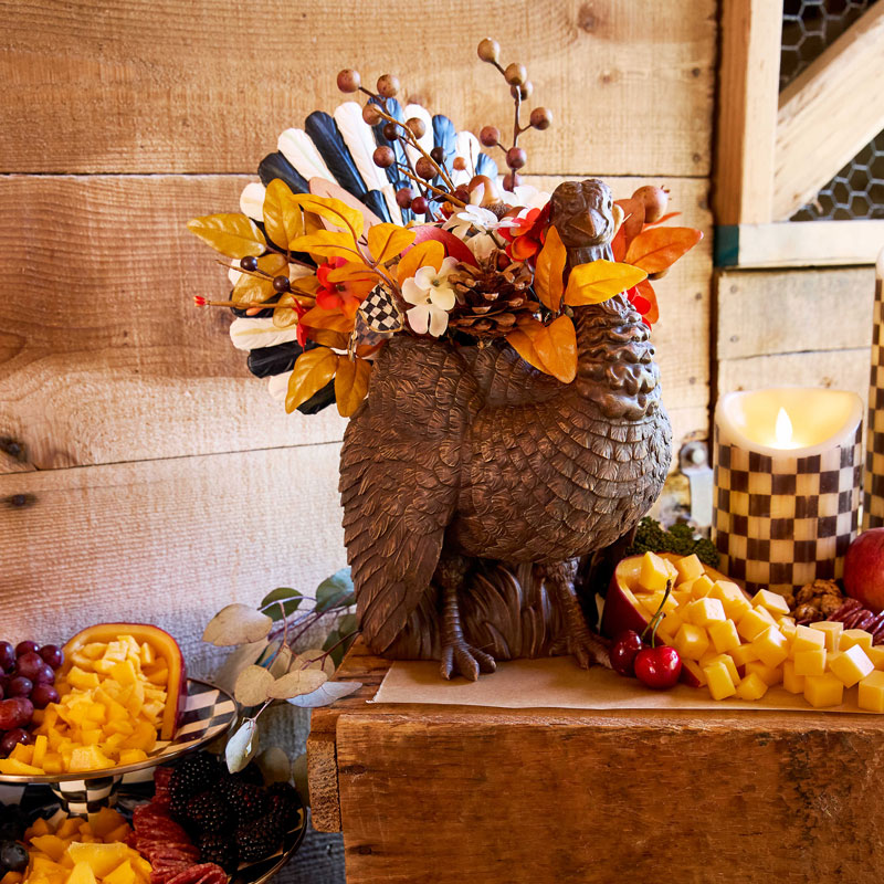 MacKenzie-Childs Woodland Turkey Arrangement