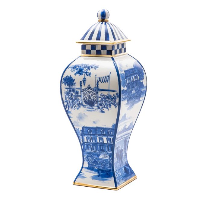 MacKenzie-Childs Royal Toile Ginger Jar, Small