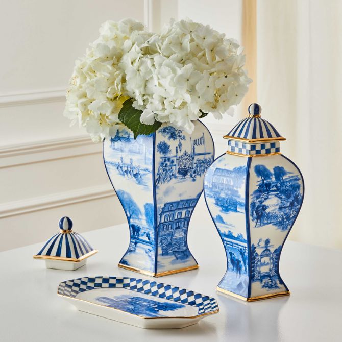 MacKenzie-Childs Royal Toile Ginger Jar, Small | 35514-1831