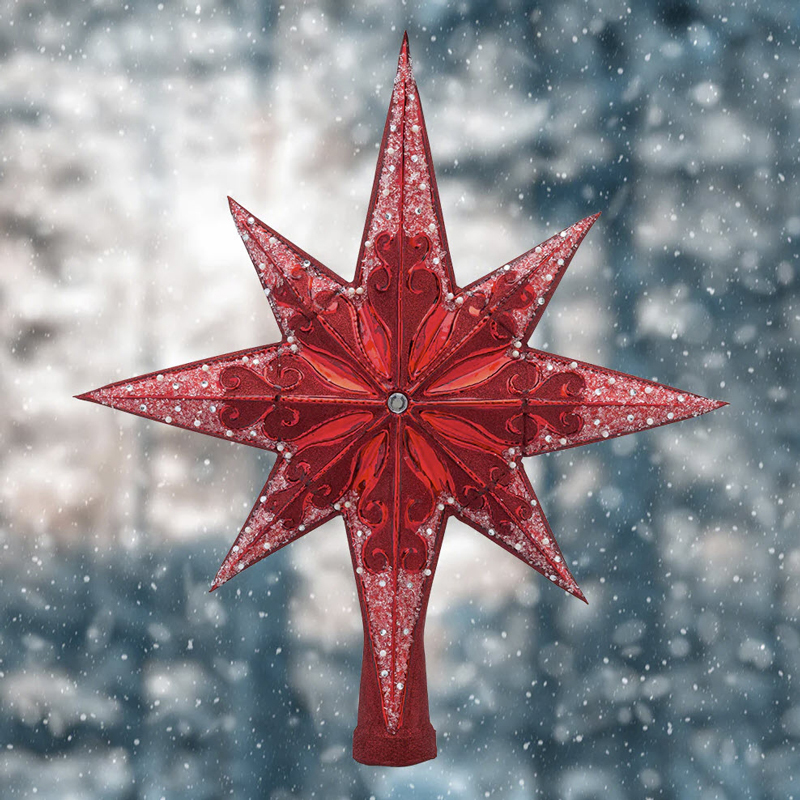 Christopher Radko Ruby Stellar Tree Topper