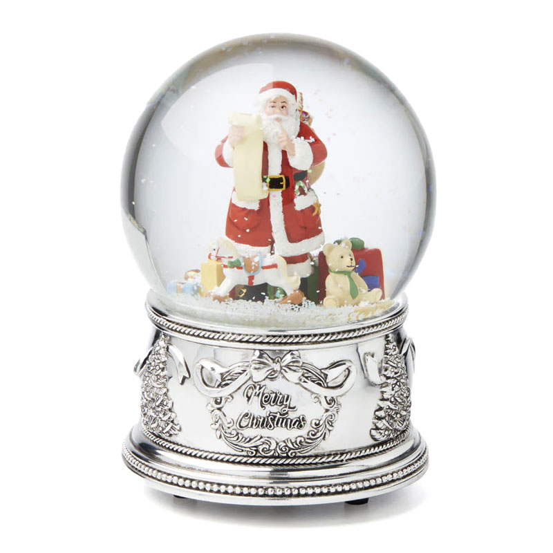 Reed & Barton Winter Traditions Santa Musical Snow Globe