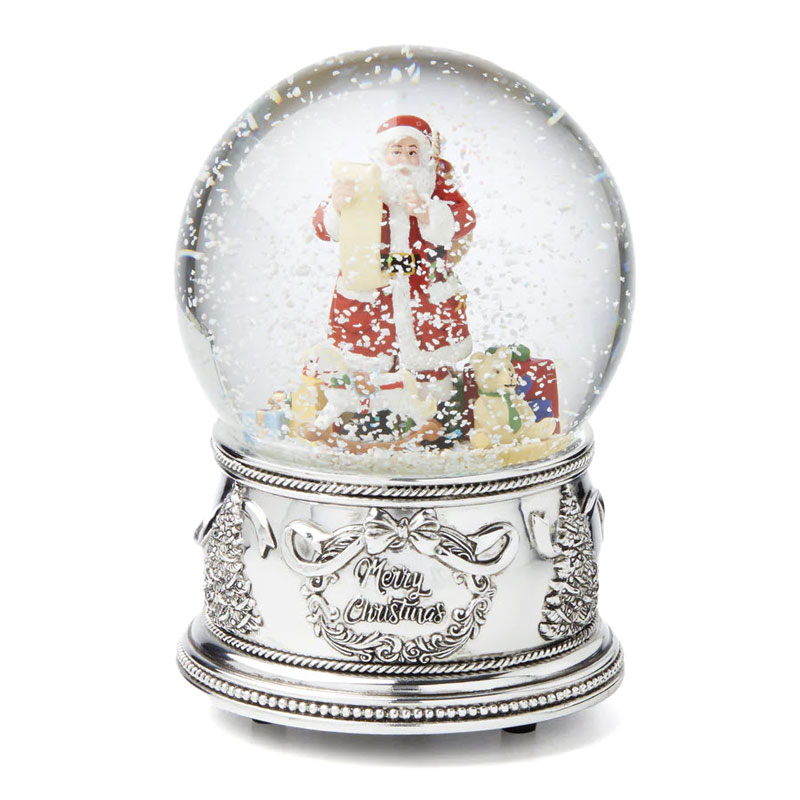 Reed & Barton Winter Traditions Santa Musical Snow Globe