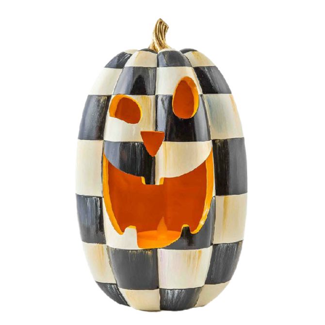 MacKenzie-Childs Courtly Check Tall Illuminated Jack O'Lantern