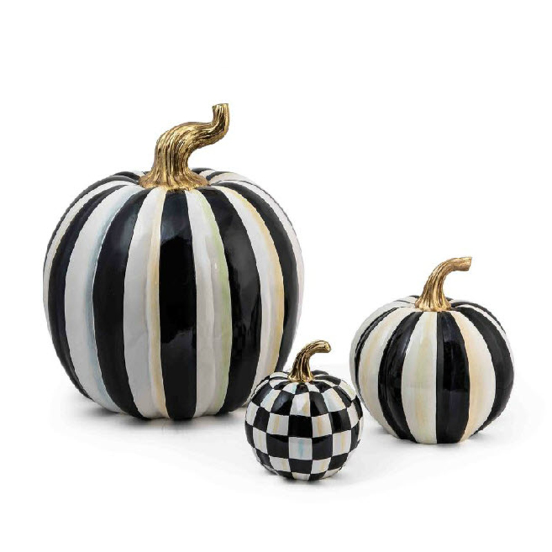 MacKenzie-Childs Courtly stripe Glossy Pumpkin, Small