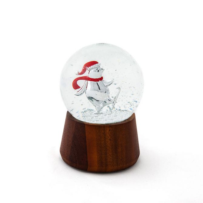Nambe Skating Penguin Snowglobe