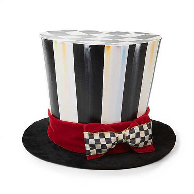MacKenzie-Childs Checkmate Top Hat Tree Topper