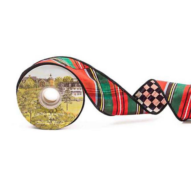 MacKenzie-Childs Tartastic Ribbon, 2.5"