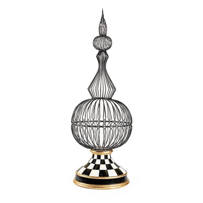 MacKenzie-Childs Courtly Check Wire Topiary, Small
