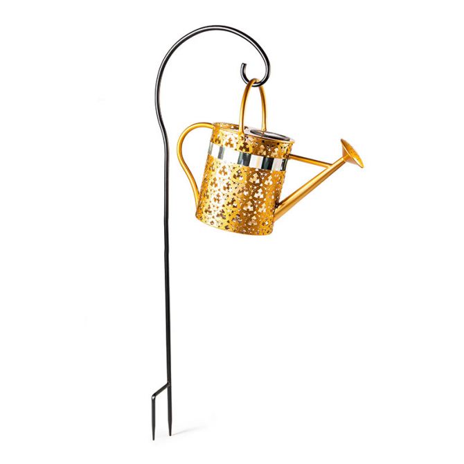 MacKenzie-Childs Solar Watering Can Garden Stake