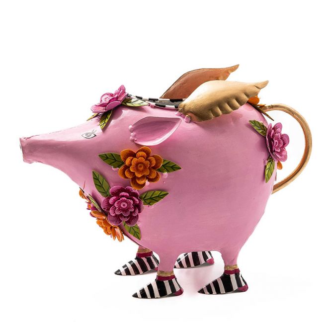 MacKenzie-Childs Patience Brewster Portia Pig Watering Can