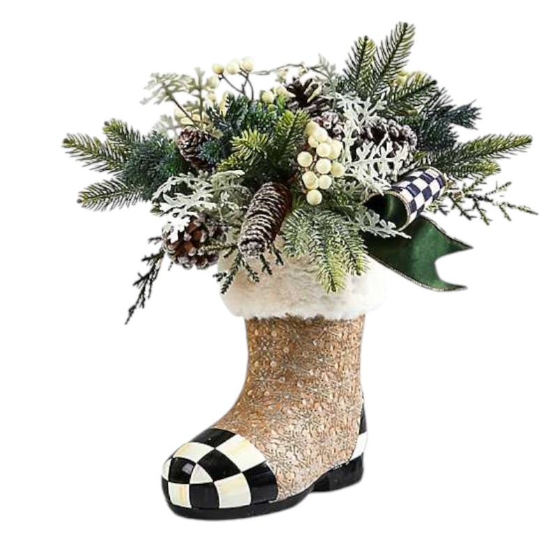 MacKenzie-Childs Farmhouse Holiday Boot Arrangement
