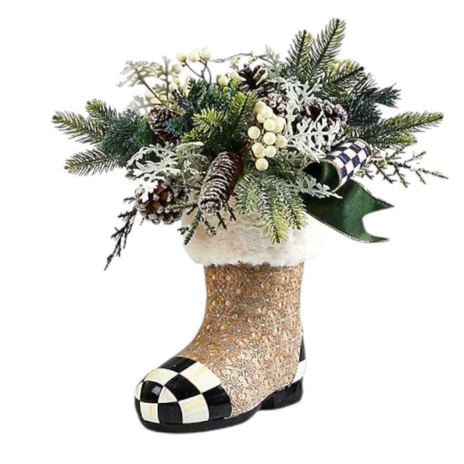 MacKenzie-Childs Farmhouse Holiday Boot Arrangement