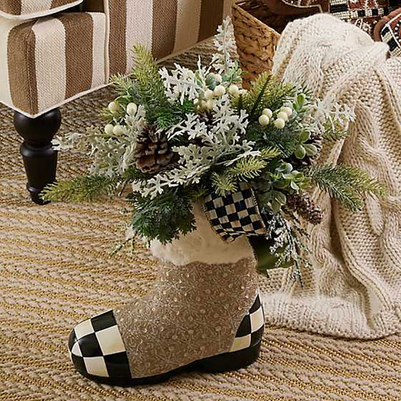 MacKenzie-Childs Farmhouse Holiday Boot Arrangement