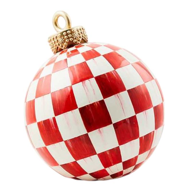 MacKenzie-Childs Red Check Tabletop Ornament
