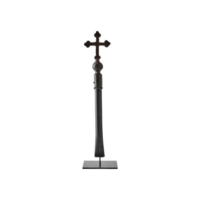 Jan Barboglio Cruz Processional Cross, Nickel Finish