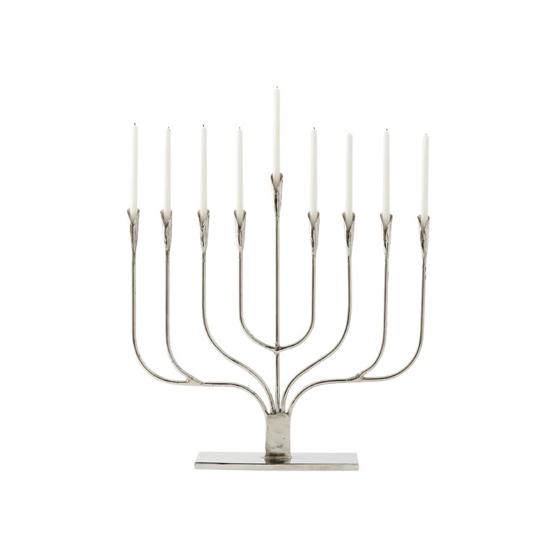 Jan Barboglio Menorah, Nickel Finish
