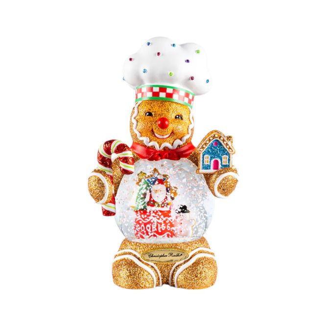Christopher Radko Jolly Ginger Baker Snowglobe
