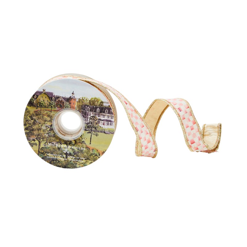 MacKenzie-Childs Rosy Check Ribbon, 1