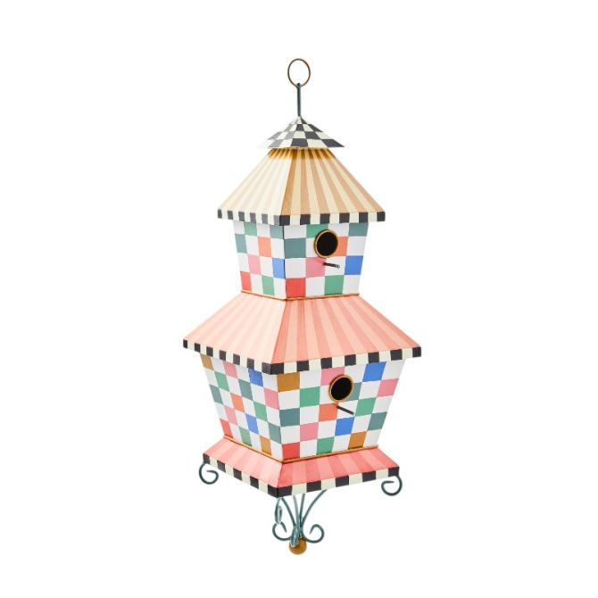 MacKenzie-Childs Dolce Vita Check Bird House