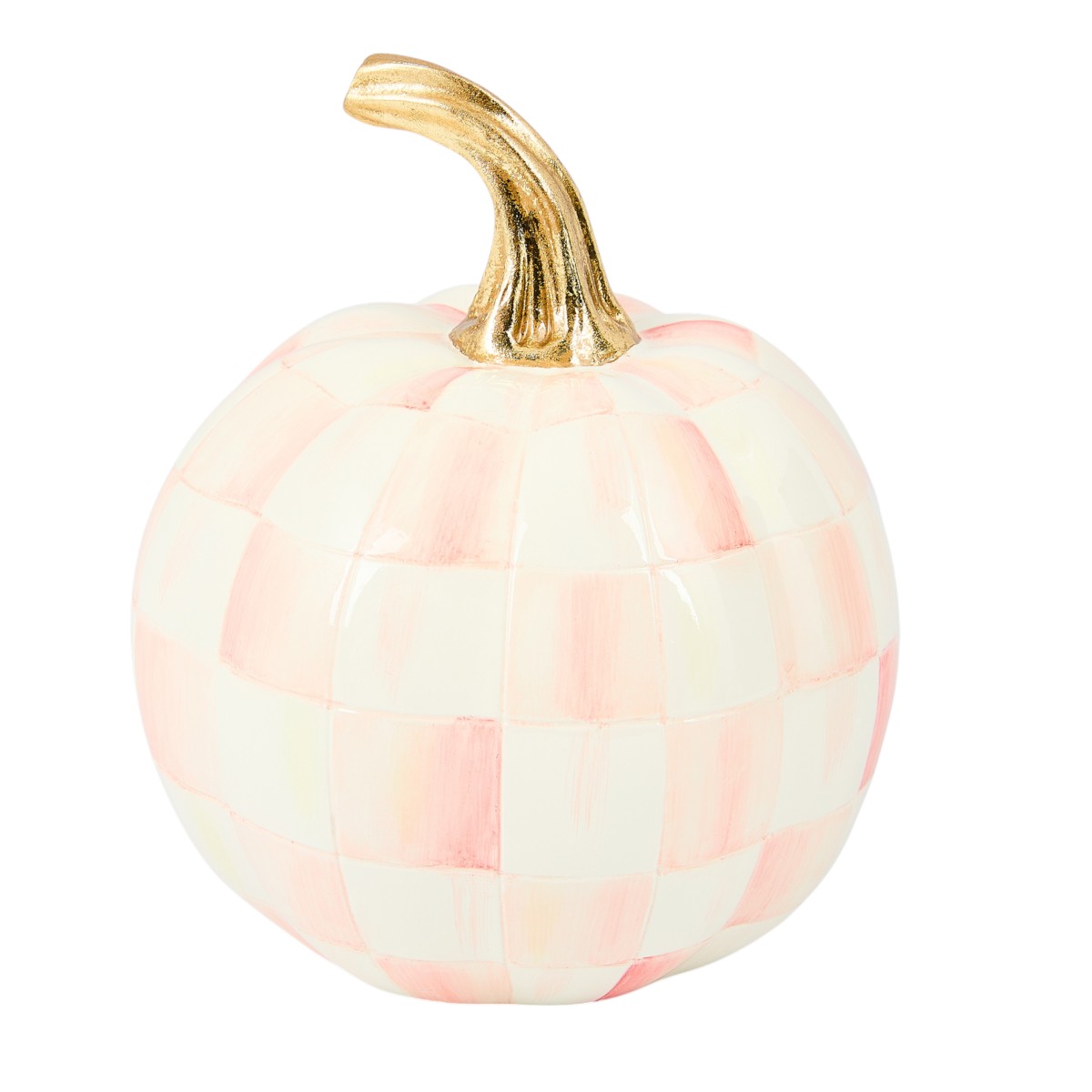 MacKenzie-Childs Rosy Check Pumpkin, Mini