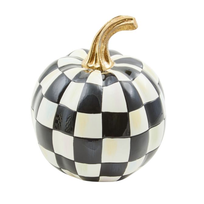 MacKenzie-Childs Courtly Check Glossy Pumpkin, Mini