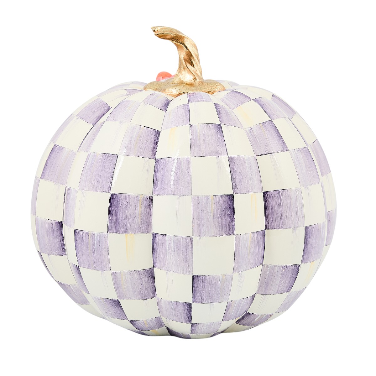 MacKenzie-Childs Cascade Floral Pumpkin, Violet Check