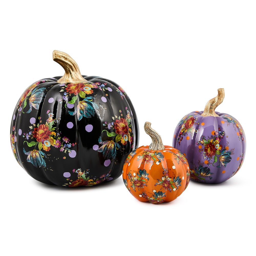 MacKenzie-Childs Violet Flower Market Pumpkin, Small
