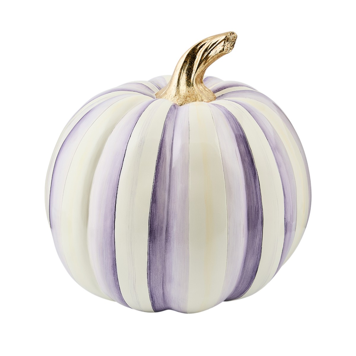 MacKenzie-Childs Violet Stripe Pumpkin, Medium