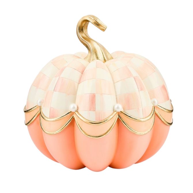 MacKenzie-Childs Rosy Check Fairytale Swag Pumpkin