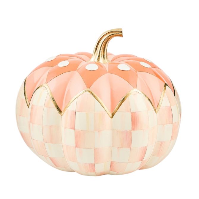 MacKenzie-Childs Rosy Check Fairytale Jester Pumpkin