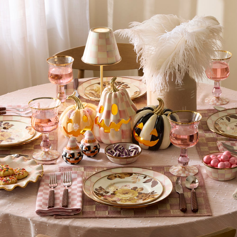 MacKenzie-Childs Hocus Pocus Illuminated Jack O'Lantern Trio