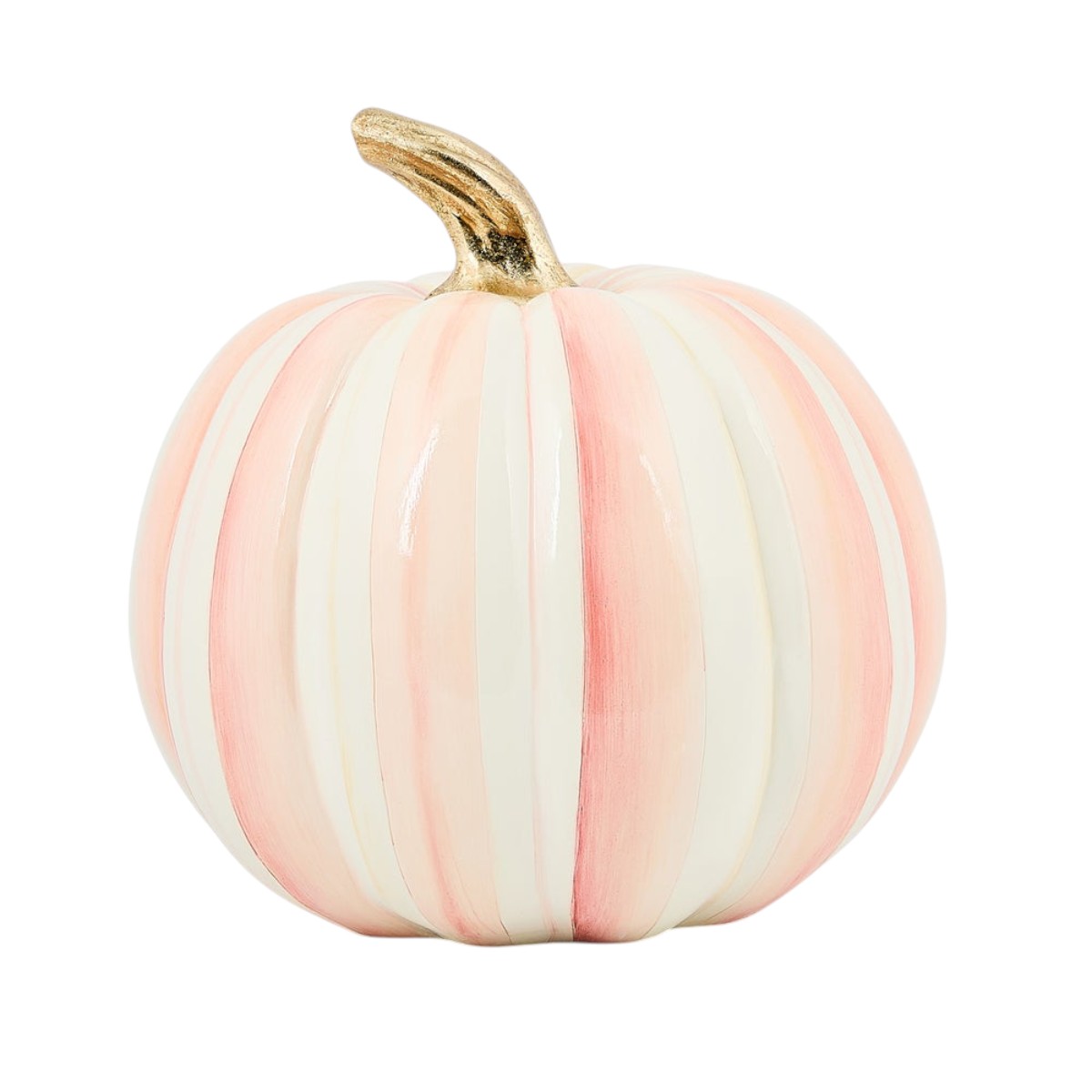 MacKenzie-Childs Rosy Stripe Pumpkin, Medium