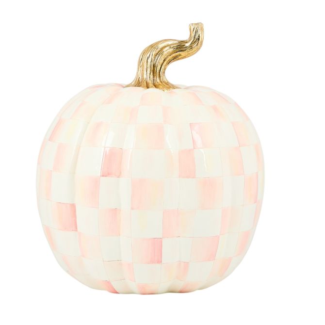 MacKenzie-Childs Rosy Check Pumpkin, Large